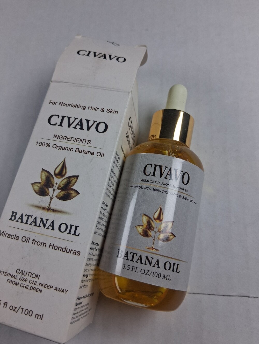 ✨ NEW Bundle of 3 CIVAVO Organic Batana Oil 3.5oz Hair Growth Set ✨
